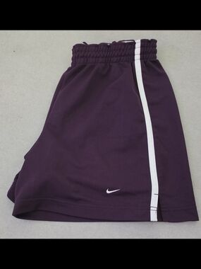 Nike Plum Athletic Shorts with White Stripe